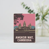Angkor Wat Cambodja Illustratie Briefkaart (Staand voorkant)