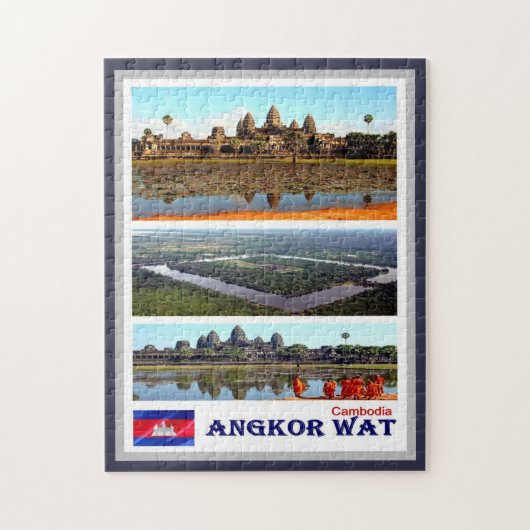 Angkor Wat - Cambodja - Mosaic - Legpuzzel (Verticaal)