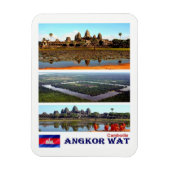 Angkor Wat - Cambodja - Mosaic - Magnet Magneet (Verticaal)