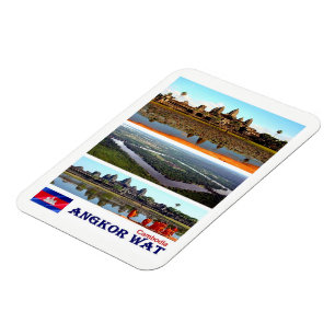 Angkor Wat - Cambodja - Mosaic - Magnet Magneet