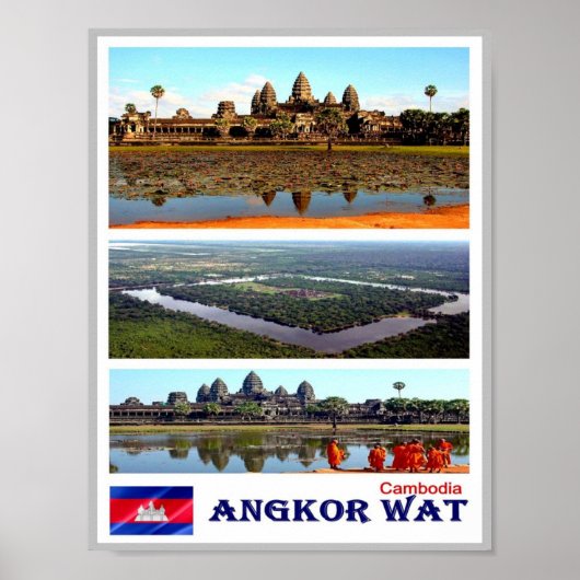 Angkor Wat - Cambodja - Mosaic - Poster (Voorkant)