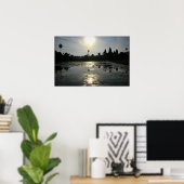 Angkor Wat Cambodja Ochtend Silhouet Afdruk Poster (Thuiskantoor)