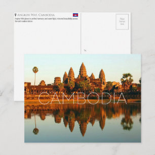 Angkor Wat, Cambodja Reisansichtkaart Briefkaart