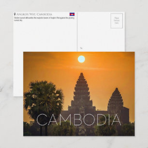 Angkor Wat, Cambodja Reisansichtkaart Briefkaart