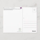 Angkor Wat, Cambodja Reisansichtkaart Briefkaart (Achterkant)