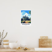 Angkor Wat Cambodja Reisprint Poster (Keuken)