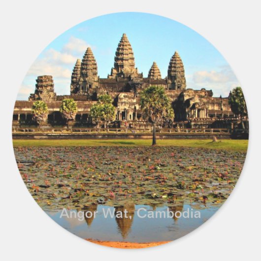Angkor Wat, Cambodja Ronde Sticker (Voorkant)