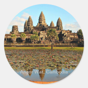 Angkor Wat, Cambodja Ronde Sticker