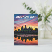Angkor Wat Cambodja Zonsondergang Briefkaart (Staand voorkant)