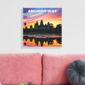 Angkor Wat Cambodja Zonsondergang Canvas Afdruk (Insitu (Woonkamer))