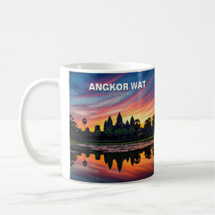 Angkor Wat Cambodja Zonsondergang Koffiemok
