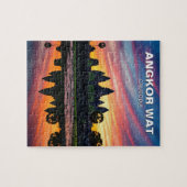 Angkor Wat Cambodja Zonsondergang Legpuzzel (Horizontaal)