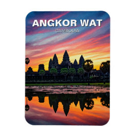 Angkor Wat Cambodja Zonsondergang Magneet