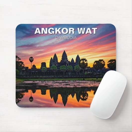 Angkor Wat Cambodja Zonsondergang Muismat (Met muis)