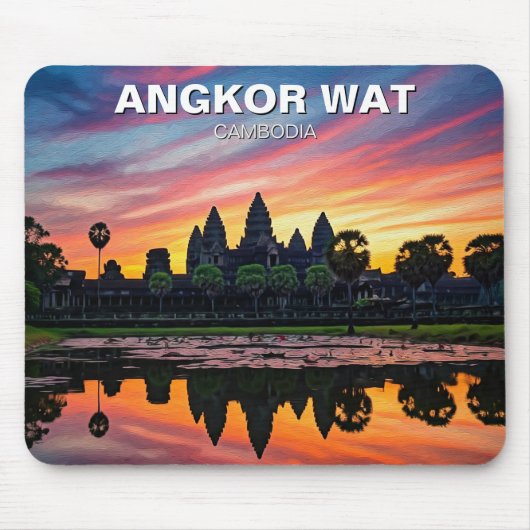 Angkor Wat Cambodja Zonsondergang Muismat (Voorkant)