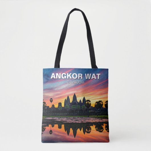 Angkor Wat Cambodja Zonsondergang Tote Bag (Voorkant)