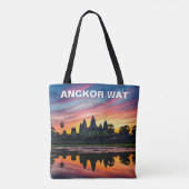 Angkor Wat Cambodja Zonsondergang Tote Bag (Achterkant)