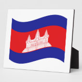 Angkor Wat Cambodjaanse Vlag Golft Fotoplaat (Zijkant)