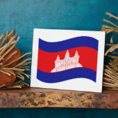 Angkor Wat Cambodjaanse Vlag Golft Fotoplaat (Zijkant)