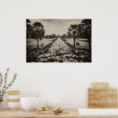 Angkor Wat Causeway Poster (Keuken)