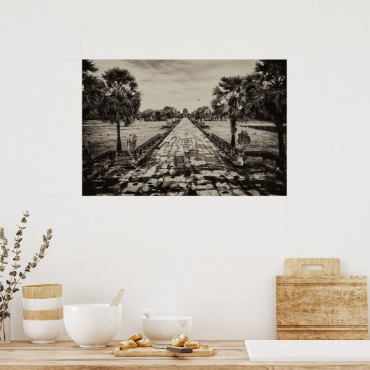 Angkor Wat Causeway Poster (Keuken)