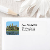 Angkor Wat en reflectie in het meer - Cambodja Etiket (Insitu)