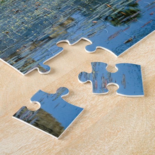 Angkor Wat en reflectie in het meer - Cambodja Legpuzzel (Zijkant)