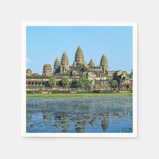 Angkor Wat en reflectie in het meer - Cambodja Servet (Voorkant)