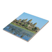 Angkor Wat en reflectie in het meer - Cambodja Tegeltje (Zijkant)