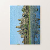 Angkor Wat en weerspiegeling in het meer - Cambodj Legpuzzel (Verticaal)
