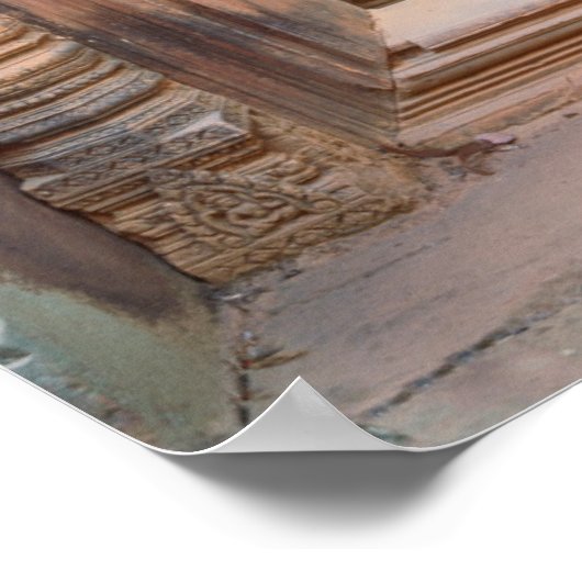 Angkor Wat Entryway, Cambodja Poster (Hoek)