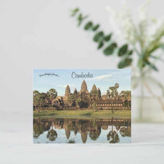 Angkor Wat in Angkor Siem Riep Cambodja Briefkaart (Staand voorkant)