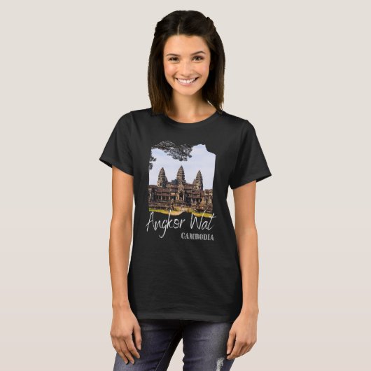 Angkor Wat Khmer Historical Temple Cambodia 1 T-shirt (Voorkant volledig)