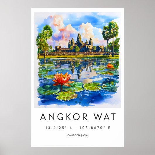 Angkor Wat Nationaal Reis Ski Oud Park Poster (Voorkant)