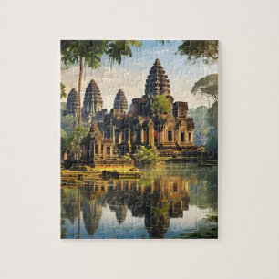 Angkor Wat, oude Khmer tempel Legpuzzel