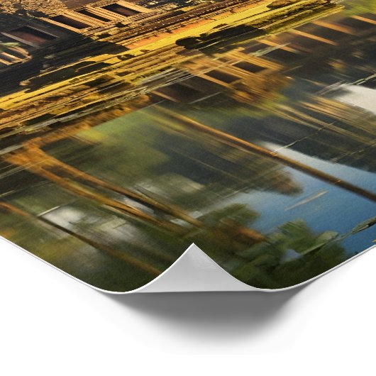 Angkor Wat, oude Khmer tempel Poster (Hoek)