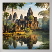 Angkor Wat, oude Khmer tempel Poster (Voorkant)