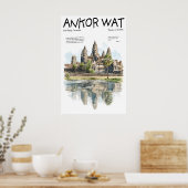 Angkor Wat Poster Siem Reap Cambodja Tempel (Keuken)