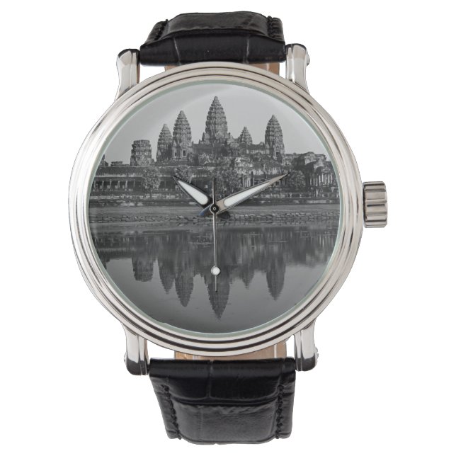 Angkor Wat reflecteert Cambodjaanse kunstfotografi Horloge (Voorkant)
