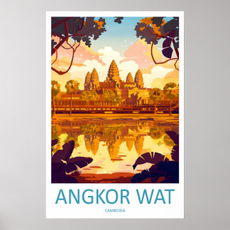 Angkor Wat Reisprint Muurkunst Angkor Wat Muur Poster
