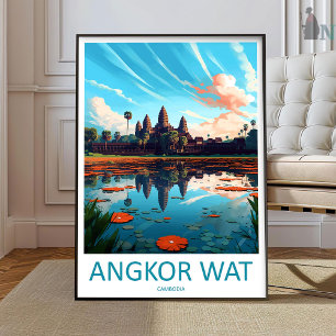 Angkor Wat Reisprint Muurkunst Angkor Wat Muurhang Poster