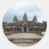 Angkor Wat Ronde Sticker (Voorkant)
