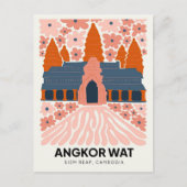 Angkor Wat Siem Reap Cambodja reizen bloemenkunst Briefkaart (Voorkant)