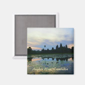 Angkor Wat Silhouet Kleuren Magneet (Voorkant / Achterkant)