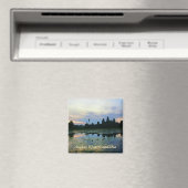 Angkor Wat Silhouet Kleuren Magneet (Insitu (Vaatwasser))