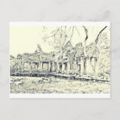 Angkor Wat Sketch Briefkaart (Voorkant)