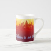 Angkor Wat Sunset Modern Silhouette Art Sunrise Porselein Kop (Rechts)