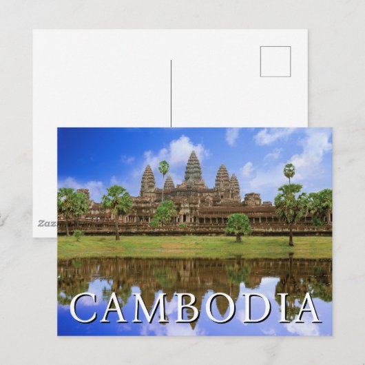 Angkor Wat-tempel | Kampuchea, Cambodja Briefkaart (Voorkant / Achterkant)