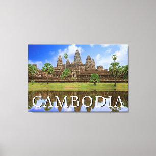 Angkor Wat Tempel Kampuchea, Cambodja Canvas Afdruk