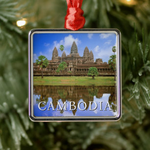 Angkor Wat Tempel Kampuchea, Cambodja Metalen Ornament